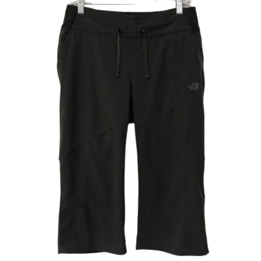 North Face Capri Pants Grey Poly Spandex Blend Women M Clam Digger Pedal Pushers